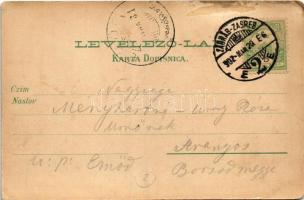 1902 Zagreb, Zágráb; Jelacsis tér / Jelacicev trg. / piac tér, vásár / market (kopott sarkak / worn ...