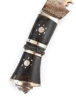 Régi indiai kukri, sérült, h: 55 cm