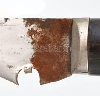 Régi indiai kukri, sérült, h: 55 cm