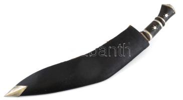 Régi indiai kukri, sérült, h: 55 cm