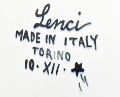 Olaszország, Torino, Lenci fajansz kép, jelzett, kis lepattanással. 31x37 cm