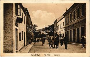 Bilek, Bilece; street with soldiers + K. und k. Milit. Post
