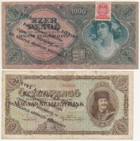 1945. 50P + 1945. 1000P + 1945. 10.000P + 1946. 100.000P mind "20 éves a magyar forint Pénztört...