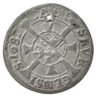 Német Államok / Salzburg 1687. 1kr Ag Johann Ernst (0,66g) T:2 ly. German States / Salzburg 1687. 1 Kreuzer Ag Johann Ernst (0,66g) C:XF holed Krause KM#248