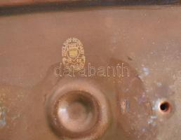 Zsolnay bagoly, eozin mázas, jelzett, hibátlan, m: 27 cm