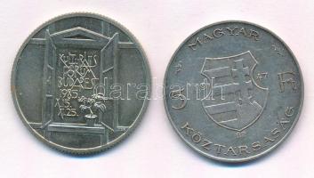 1947. 5Ft Ag "Kossuth" + 1988. 100Ft Cu-Ni "Kulturális Fórum" T:2,1-
Adamo F8.1...