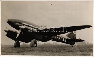 1934 England-Australia Air Race, Entry No. 34. - Grosvenor House de Havilland Comet. Owner: Mr. A.O. Edwards. Raphael Tuck & Sons Real Photograph postcard