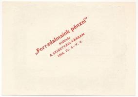 5 darab 1849. 10Ft "Kincstári utalvány" utánnyomat a következő felülbélyegzésekkel: "...