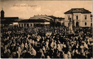 Dragasani, Piata orasului / main square, crowded market, shops. Edit. J. Adamoiu