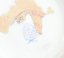 Herendi fácános teáskanna, rózsán lepattanások, kopott, jelzett, m: 18 cm