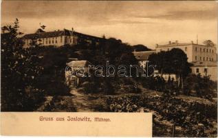 Jaroslavice, Joslowitz; Schloss und Mühle / castle and mill. Verlag Anton Pabst