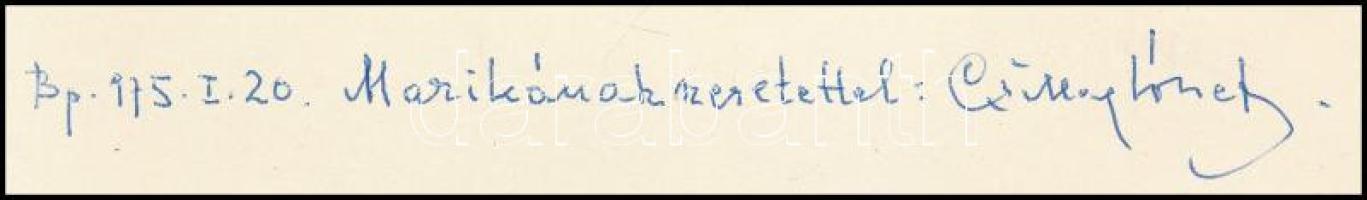 Csillag József (1894-1977): Lovak és emberek a tájban. Akvarell, ceruza, papír, jelzett, papírra kas...