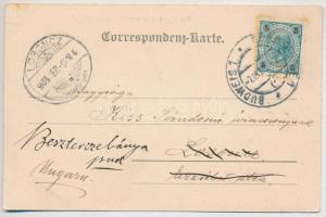 1903 Ceské Budejovice, Budweis; Ein Momentbild vom Budweiser Ringplatz / main square, shops. Montage...