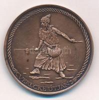 ~1990. "Árpád vezér - Feszty körkép - Ópusztaszer / Verecke útján" bronz emlékérem. Szign....