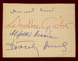 Lehotka Gábor orgonaművész aláírása papíron