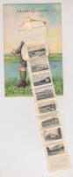 1940 Gárdony, Túrázó kisfiú leporello 10 mini képpel
