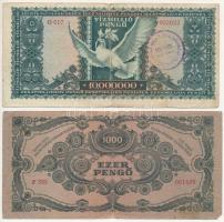 1945. 1000P "Spartacus Turisták IX. Találkozója Harkány 1969. május. 23-25." felülbélyegzé...