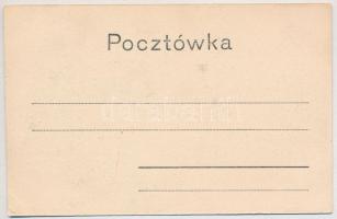 1905 Kraków, Krakkó, Krakau; Rondel, Brana Floryanska / street view, city gate. Montage with ladies ...