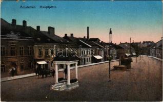 1916 Amstetten, Hauptplatz / main square (small tear)