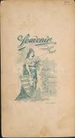 1903 Nő gyermekeivel, keményhátú fotó, felületi karcolással, 20,5×11 cm