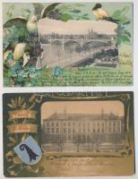 Basel - 2 pre-1903 Art Nouveau, litho postcards