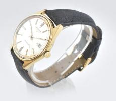 Longines automata karóra, fém tokkal, hibátlan számlappal, naptár funkcióval, d: 36 mm Működő, jó ál...