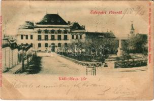 1900 Pécs, Katolikus Kör. Rechnitzer Ottokár (vágott / cut)