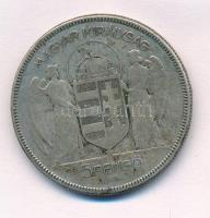 1930. 5P Ag "Horthy jobbra" T:2- patina Adamo P8