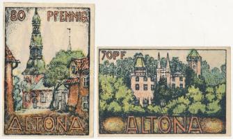 Németország, Ausztria ~1920. 6 darabos szükségpénz tétel, közte Saalfeld 50p, Altona 70p T:I-,II
Ge...