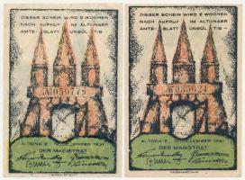 Németország, Ausztria ~1920. 6 darabos szükségpénz tétel, közte Saalfeld 50p, Altona 70p T:I-,II
Ge...