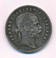 1869KB 1Ft Ag "Ferenc József / Barokk címer" T:2 patina  Adamo M15