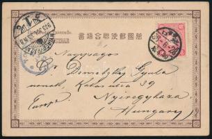 1903 Hopp Ferenc (1833-1919) keletkutató saját kezű képeslapja Tokióból Demetzky Gyulának