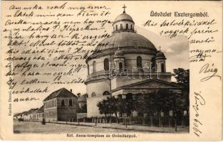 1909 Esztergom, Szt. Anna templom és óvónőképző. Kardos Dezső kiadása (EK)