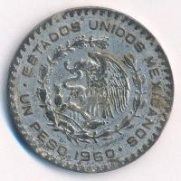 Mexikó 1960. 1P Ag "Jose Morelos" T:3 patina, lapka hiba
Mexico 1960. 1 Peso Ag "Jos...