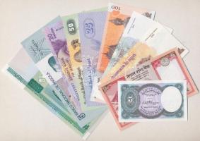 10 darabos vegyes külföldi bankjegy tétel, közte Angola, Nepál, Fehéroroszország, Kambodzsa T:I 10 pieces mixed banknote lot, among Angola, Nepal, Belorussia, Cambodia C:UNC