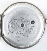 Lovas ezüst (Ag) tokos zsebóra XIX. sz. második fele Hibátlan zománc számlappal, 2 kulccsal, működő,...