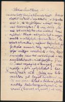1929 Mécs László (1895-1978) költő saját kezű levele Nagykaposról
