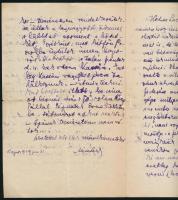 1929 Mécs László (1895-1978) költő saját kezű levele Nagykaposról