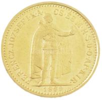 1899KB 10K Au "Ferenc József" Körmöcbánya (3,39g/0.900) T:1-
Hungary 1899KB 10 Korona Au ...
