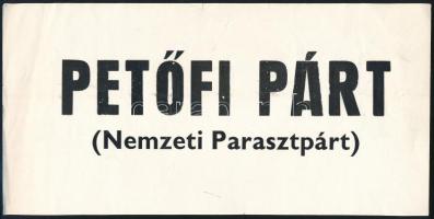 cca 1956 Petőfi Párt (Nemzeti Parasztpárt) röplapja