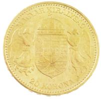 1893KB 20K Au "Ferenc József" Körmöcbánya (6,75g/0.900) T:1-  Hungary 1893KB 20 Korona Au "Franz Joseph" Kremnitz (6,75g/0.900) C:AU Adamo K9, Krause KM#486