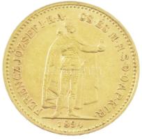 1894KB 10K Au "Ferenc József" Körmöcbánya (3,40g/0.900) T:1-  Hungary 1894KB 10 Korona Au "Franz Joseph" Kremnitz (3,40g/0.900) C:AU Adamo K8