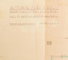 1929 Bp., Astoria Szálló Rt. átépítési terv, 39×30 cm