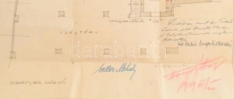 1929 Bp., Astoria Szálló Rt. átépítési terv, 39×30 cm