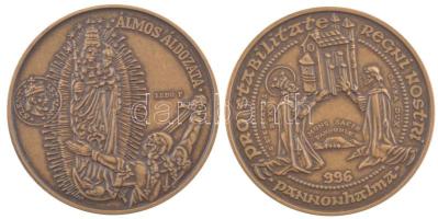 Lebó Ferenc (1960-) 1995. "A Honfoglalás emlékére - Emese álma" kétoldalas bronz emlékérem...