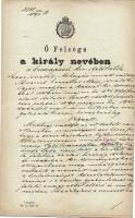 1890 Érdekes ítélet szesz ügyben az ítélőtábla alelnökének aláírásával