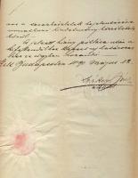 1890 Érdekes ítélet szesz ügyben az ítélőtábla alelnökének aláírásával