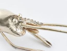 Ezüst (Ag) homár pár, jelzett, h: 10-11 cm, nettó: 25,28 cm