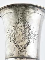 Ezüst (Ag) keresztelőpohár, jelzett, m: 12,5 cm, nettó: 84g