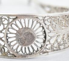 Antik ezüst, 1866/F5, Teschen (Ag) filigrán cukorcsipesz, jelzett, nettó: 25,66 g